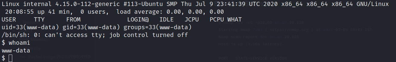 internalinitialshell